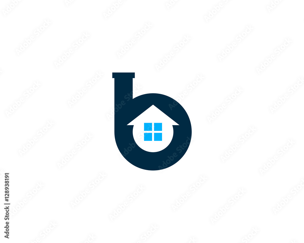 House Letter B Initial Logo Design Template Stock Vector | Adobe Stock