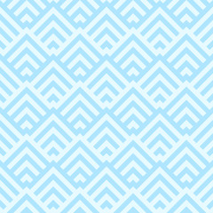 Poster - Pattern stripe seamless sweet blue two tone colors. Chevron stripe abstract background vector.