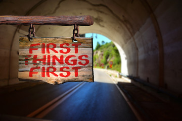 Wall Mural - First things first