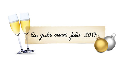 Sticker - 2017 Mit Sektgläser