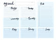 © melanjurga - weekly planer blank template