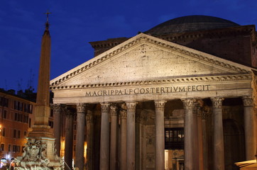 Sticker - Pantheon at night in Rome, Italy