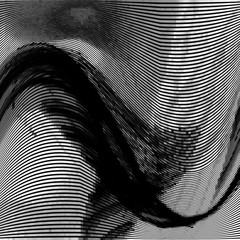 Wall Mural - Glitch abstract background with distortion effect, bug, error, random wave black and white, monochrome lines for design concepts, posters, wallpapers, presentations and prints. Vector illustration.