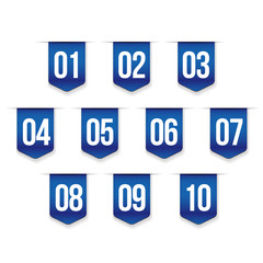 Poster - Number set vector ribbon