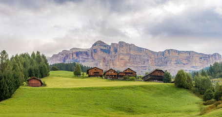 Wall Mural - View at the Nature of Italy Dolomites near Alta Badia