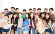 © Tom Wang - happy young student group  standing together