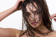 © romanets_v - Sexy  woman with wet hair beauty on white