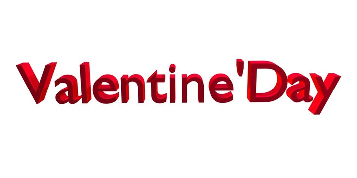 Valentine's Day  3D rendered