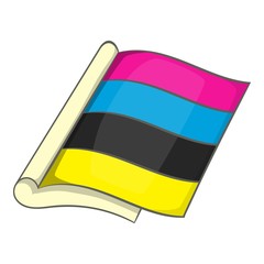Poster - CMYK color icon. Cartoon illustration of CMYK color vector icon for web design