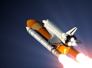 Wall Mural - space shuttle launch