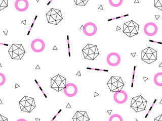 Wall Mural - geometric seamless pattern for fashion. hipster memphis style for fashion. geometric vector pattern 