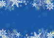 snowflakes on blue background 