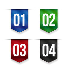 Poster - Number set vector ribbon