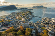 Alsesund Norwegen  Panorama Herbst