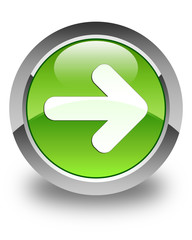 Wall Mural - Next arrow icon glossy green round button 2