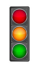 Wall Mural - traffic light. vector illustration.