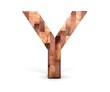 3D decorative wooden Alphabet, capital letter Y