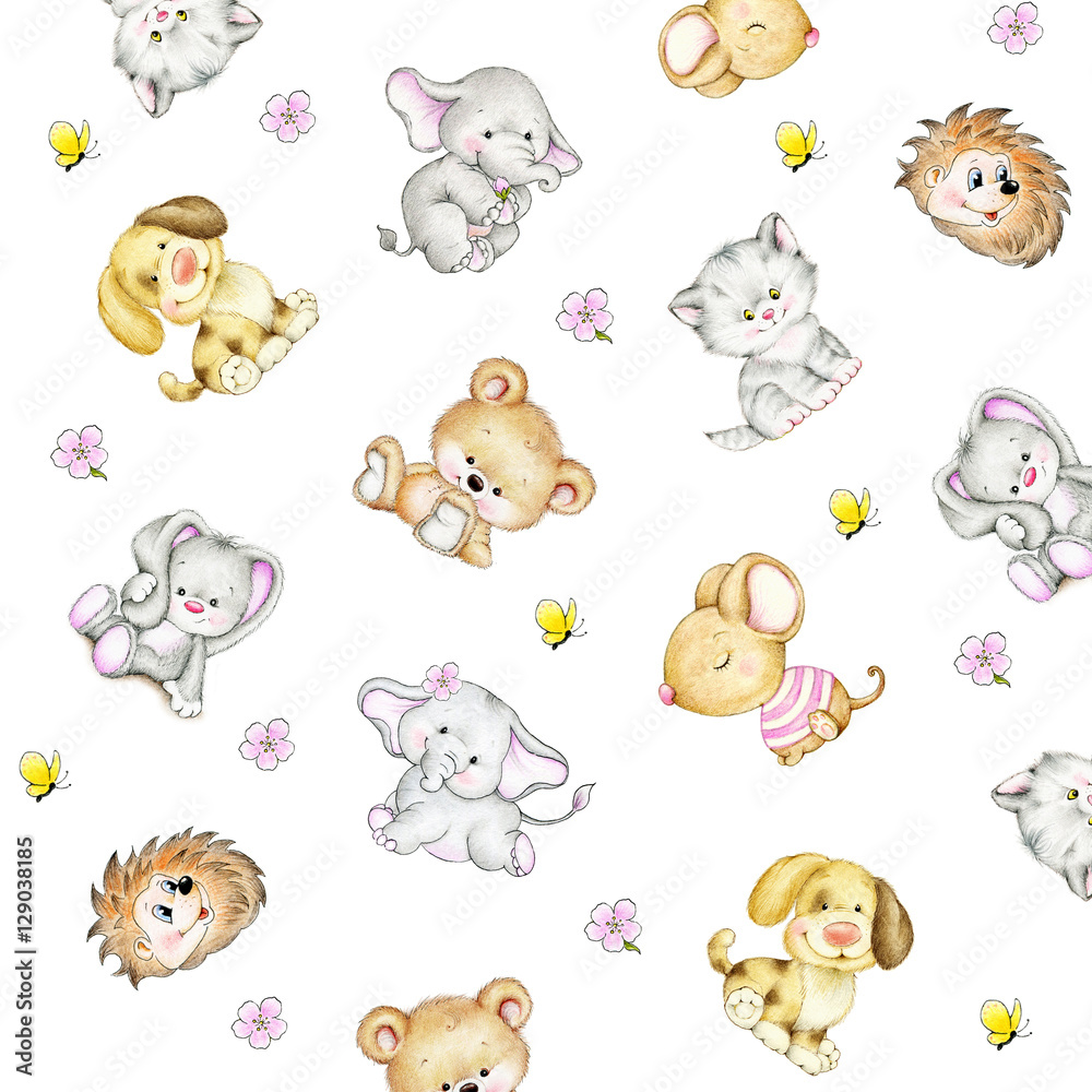 Set of animals - background 