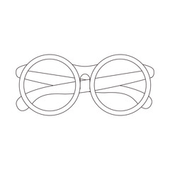 Sticker - Glasses icon. Fashion style and accessory theme. Isolated design. Vector illustration