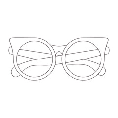 Wall Mural - Glasses icon. Fashion style and accessory theme. Isolated design. Vector illustration