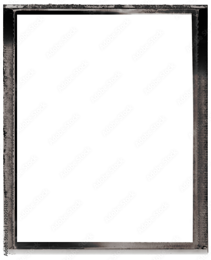 Analog film border. Film sprocket. Liquid polaroid emulsion border.