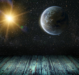 Wall Mural - view of the earth from the moon