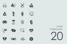 Set Of Cardiology Icons