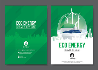 Eco energy cover design. Vector illustration