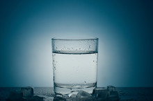 A Glass Of Ice Water. Quenching Thirst Water,