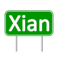 Xian Road Sign.