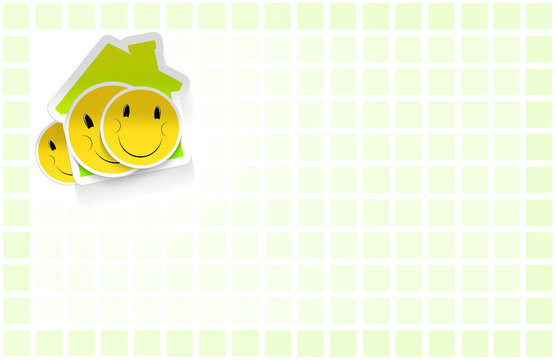 Biglietto da visita con casa e smile