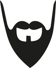 Mustache Beard Ducktail
