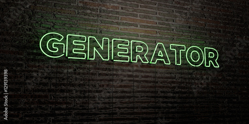 Generator Realistic Neon Sign On Brick Wall Background 3d
