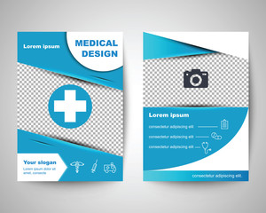 blue medical flyer layout template