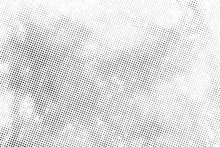 Aged Newspaper Halftone Abstract Dotted Background And Texture