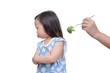 © gamelover - Little  asian girl don't want to eat vegetables
