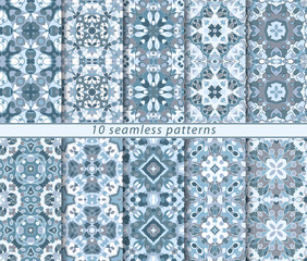 Naklejka na meble Set of ten seamless abstract patterns.