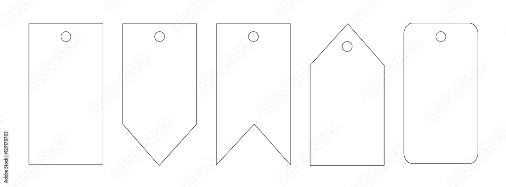 Set of Simple Tags with Place for Your Text Stock Vector | Adobe Stock