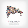 © katty2016 - people map country Dominican Republic vector