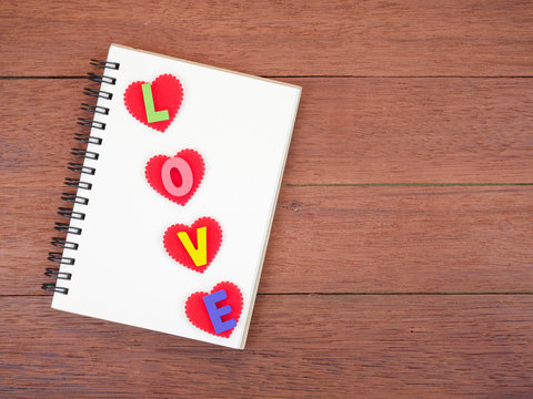 Word Love on notebaper 2