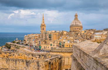 Wall Mural - Nice panoramic view of Valleta in Malta