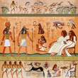 Ancient egypt scene. Murals ancient Egypt