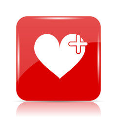 Sticker - Heart with cross icon