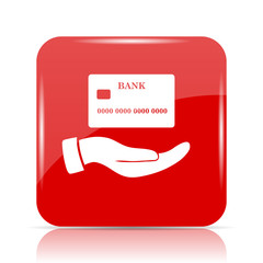 Poster - Hand holding credit card icon