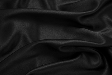 Black silk fabric background