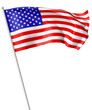 © alexus - Flag of United States with flagpole
