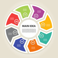 Wall Mural - Template for your business presentation with text areas (info graphic)