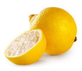 Wall Mural - Whole and half yellow sour lemon