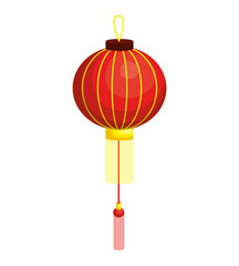 Canvas Print - chinese lantern hanging isolated vector illustration design