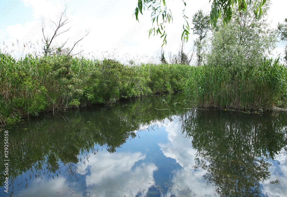 Sky reflected in the lake